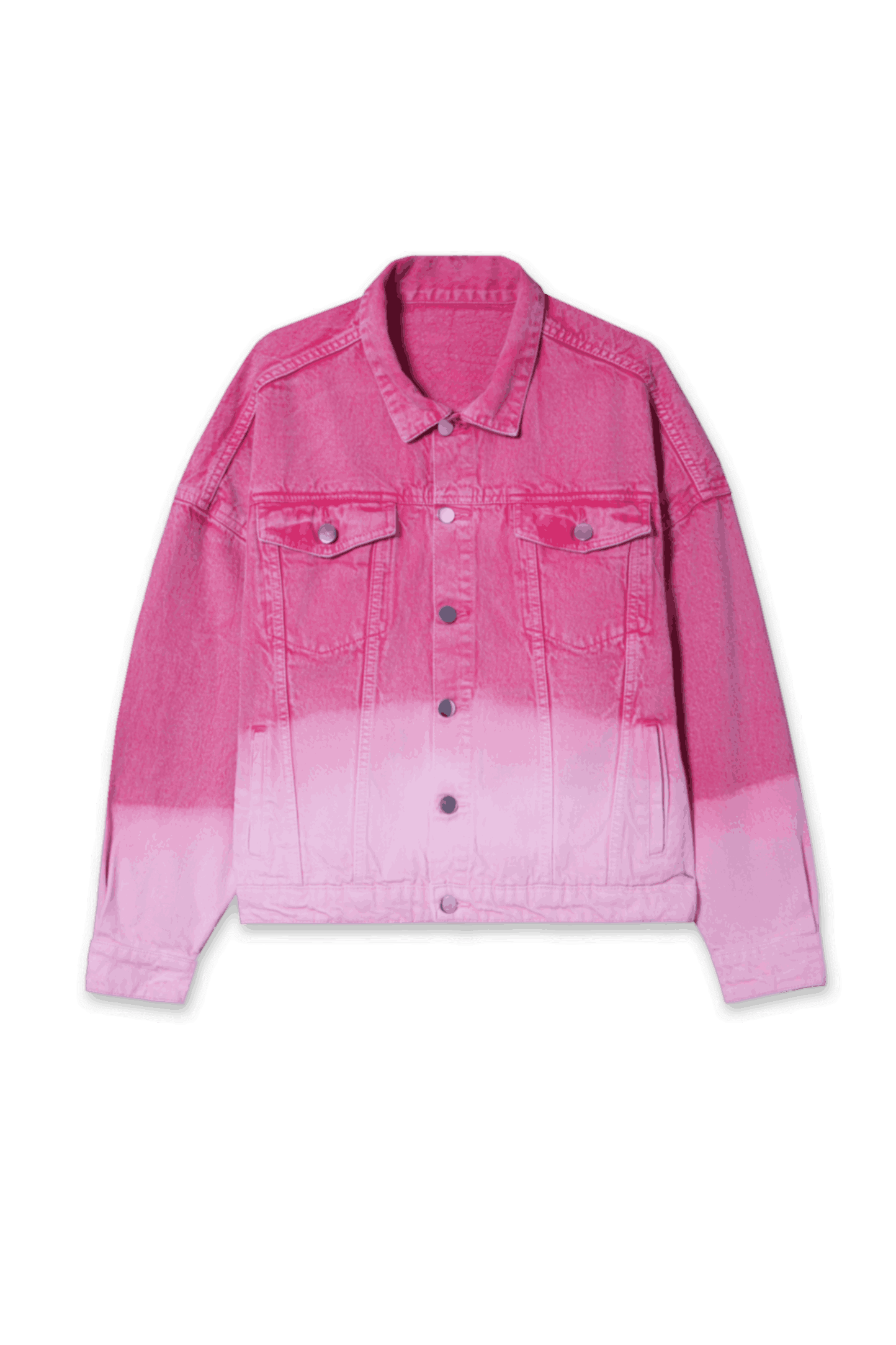 barbie pink ombre washed jacket