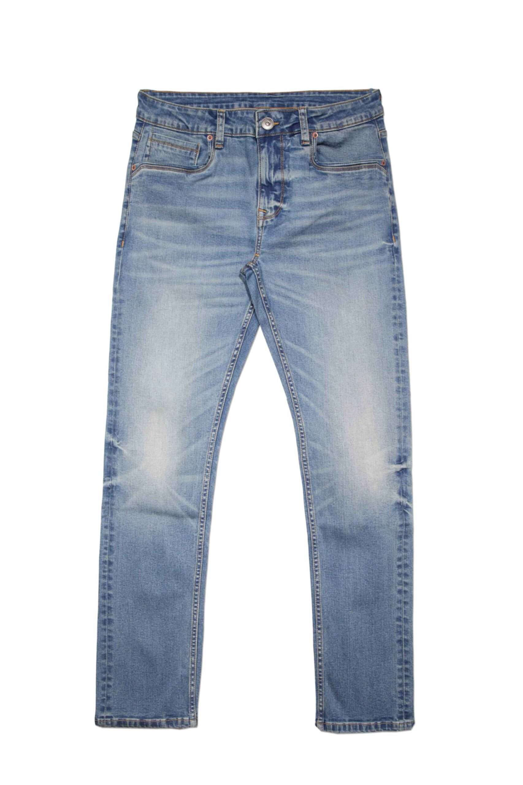 light washed slim jeans