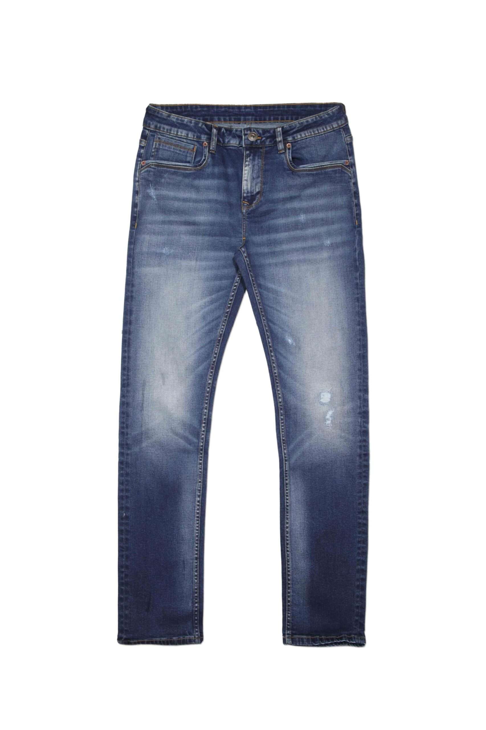 indigo slim jeans