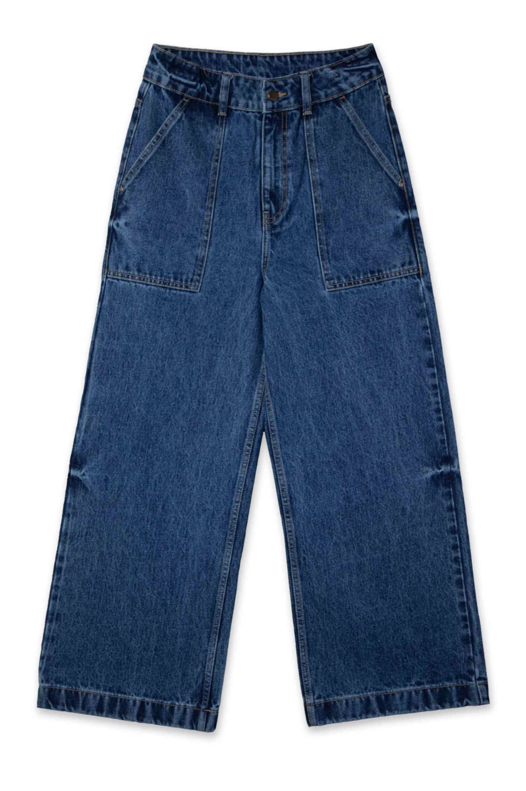 utility wide leg crop jeans